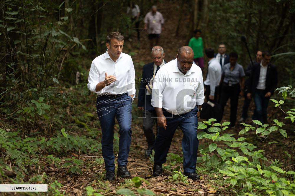 Macron Visits The Varirata National Park Forest - Papua New Guinea