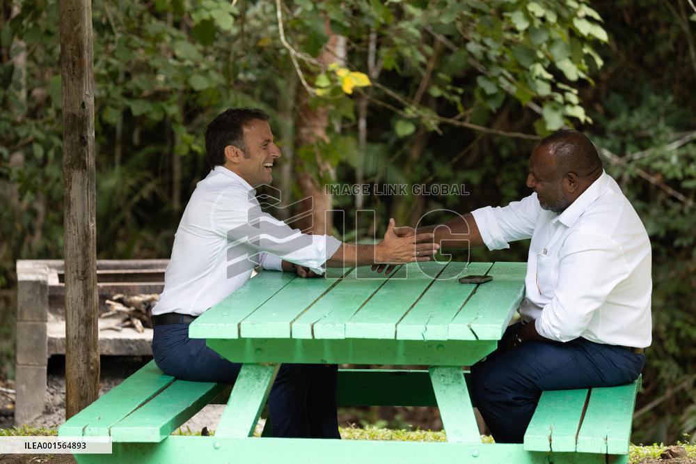 Macron Visits The Varirata National Park Forest - Papua New Guinea