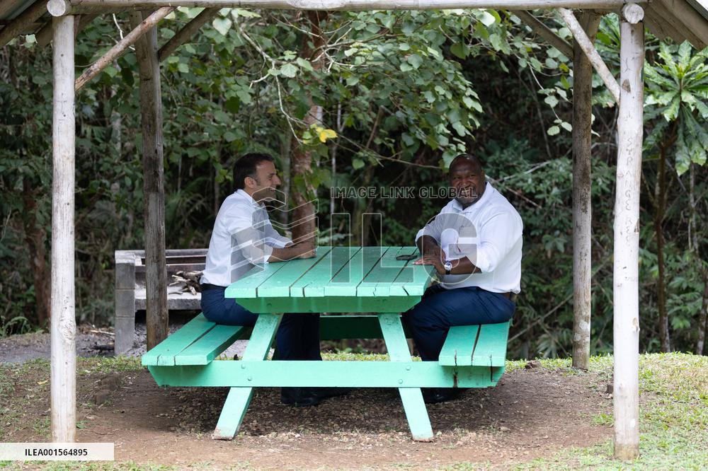 Macron Visits The Varirata National Park Forest - Papua New Guinea
