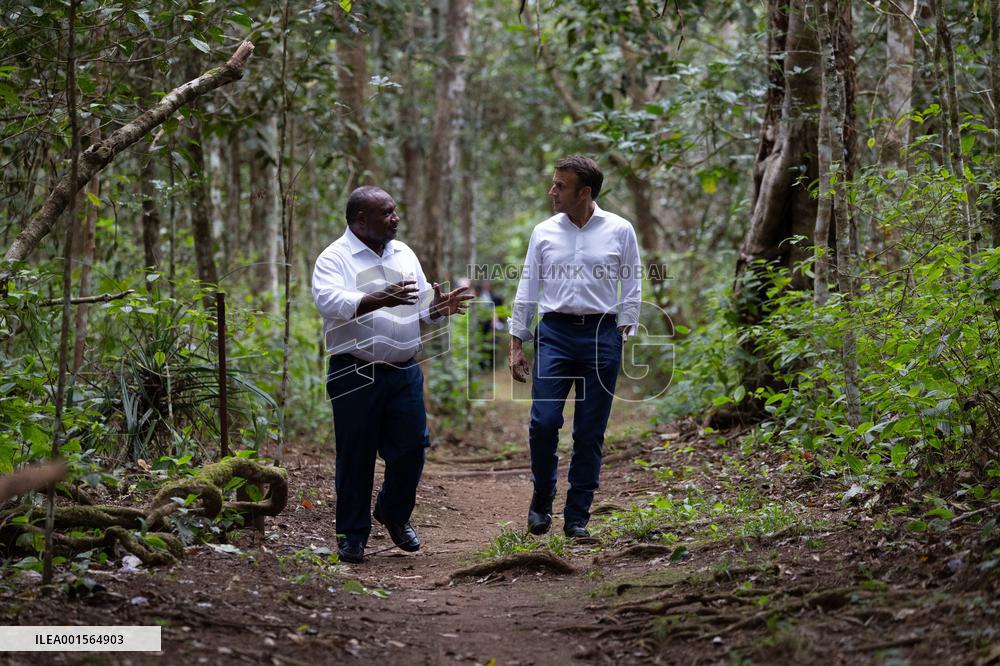 Macron Visits The Varirata National Park Forest - Papua New Guinea