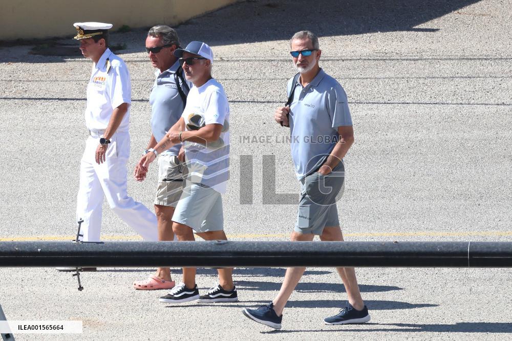 King Felipe Upon His Arrival At The Port - Palma De Mallorca