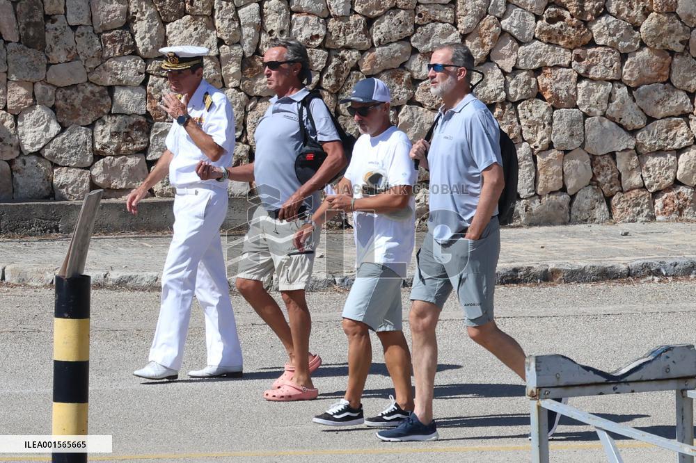 King Felipe Upon His Arrival At The Port - Palma De Mallorca