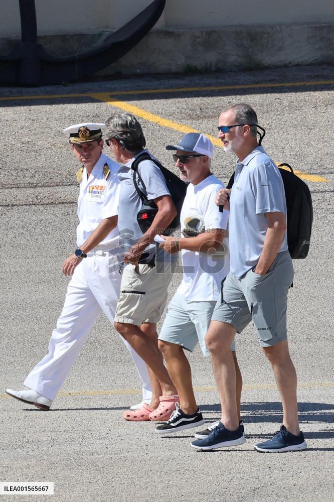 King Felipe Upon His Arrival At The Port - Palma De Mallorca