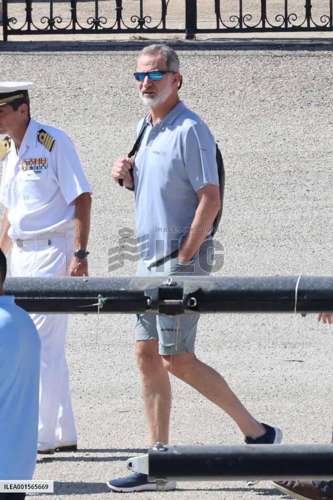 King Felipe Upon His Arrival At The Port - Palma De Mallorca