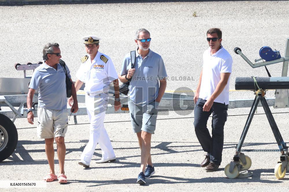 King Felipe Upon His Arrival At The Port - Palma De Mallorca