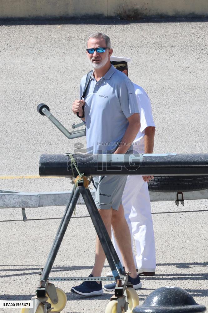King Felipe Upon His Arrival At The Port - Palma De Mallorca