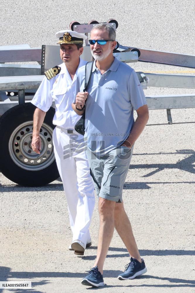 King Felipe Upon His Arrival At The Port - Palma De Mallorca