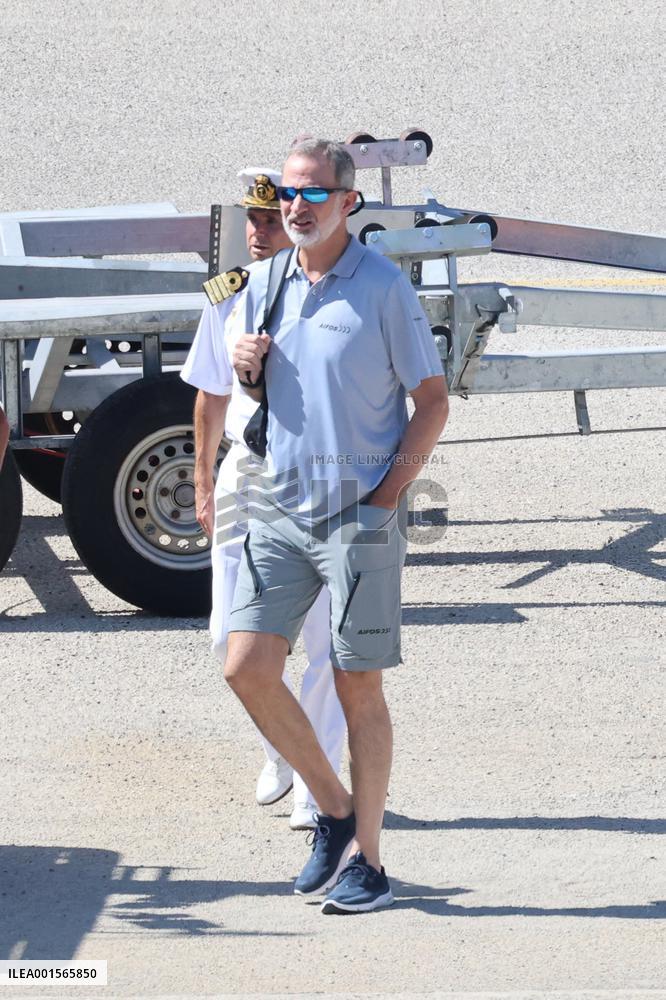 King Felipe Upon His Arrival At The Port - Palma De Mallorca