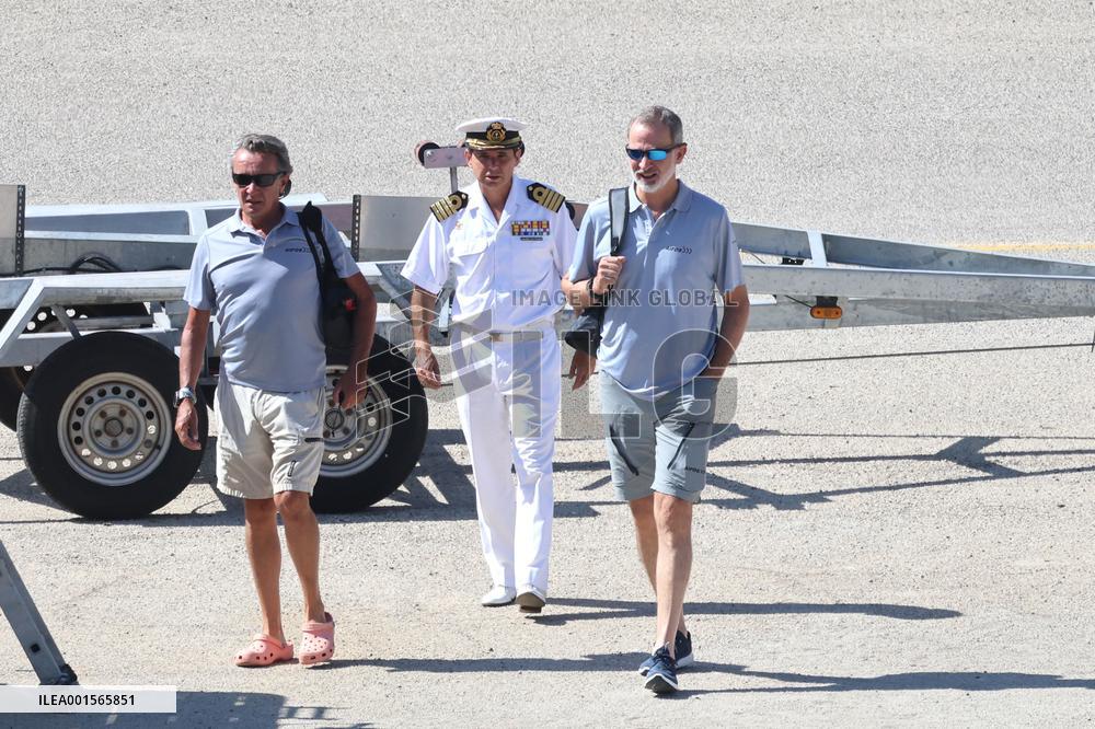 King Felipe Upon His Arrival At The Port - Palma De Mallorca