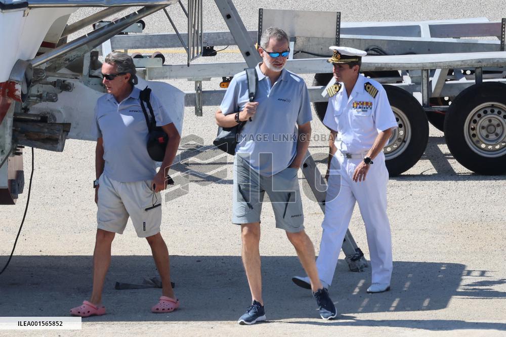 King Felipe Upon His Arrival At The Port - Palma De Mallorca