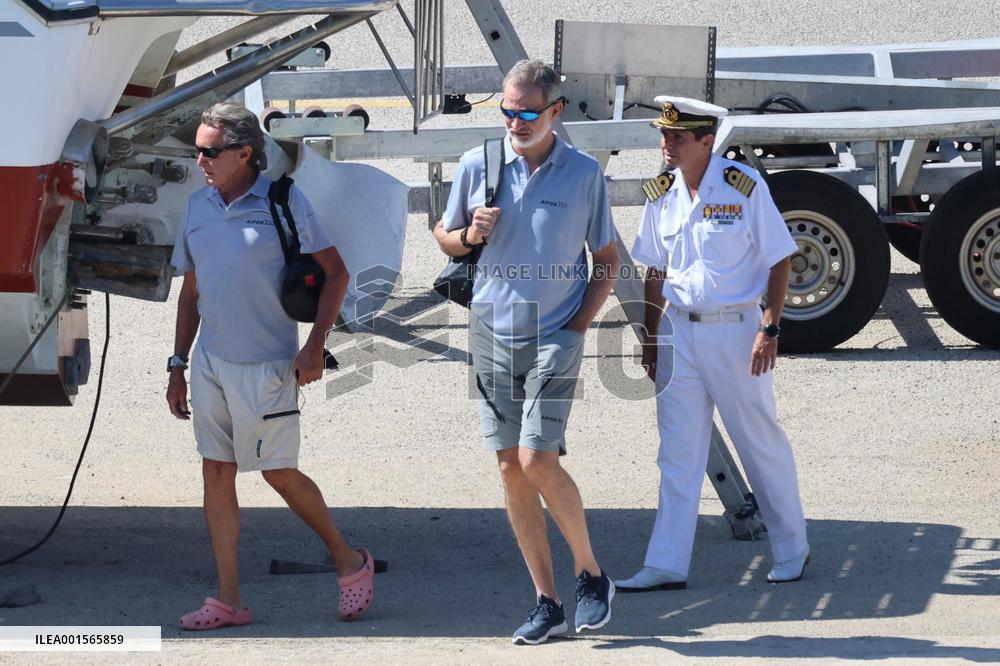 King Felipe Upon His Arrival At The Port - Palma De Mallorca