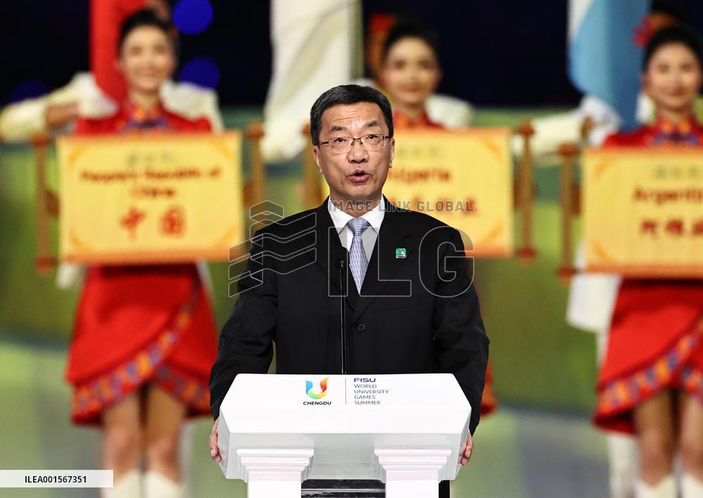 (Chengdu Universiade)CHINA-SICHUAN-CHENGDU-WORLD UNIVERSITY GAMES-OPENING CEREMONY(CN)