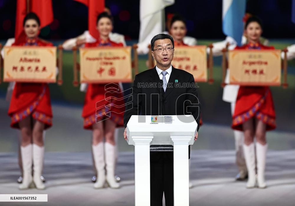 (Chengdu Universiade)CHINA-SICHUAN-CHENGDU-WORLD UNIVERSITY GAMES-OPENING CEREMONY(CN)