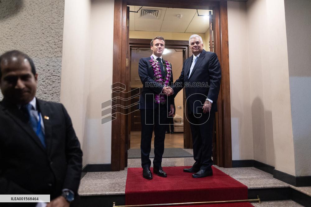 Emmanuel Macron meets Sri Lanka president - Colombo