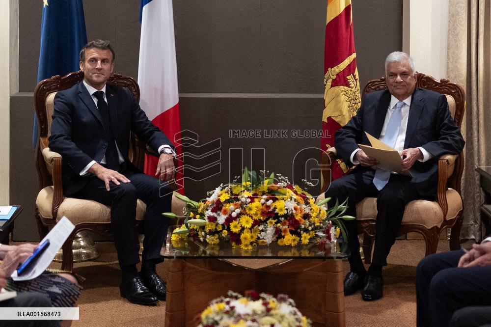 Emmanuel Macron meets Sri Lanka president - Colombo