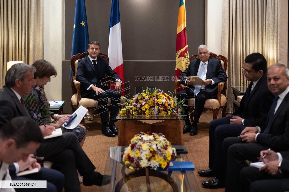 Emmanuel Macron meets Sri Lanka president - Colombo