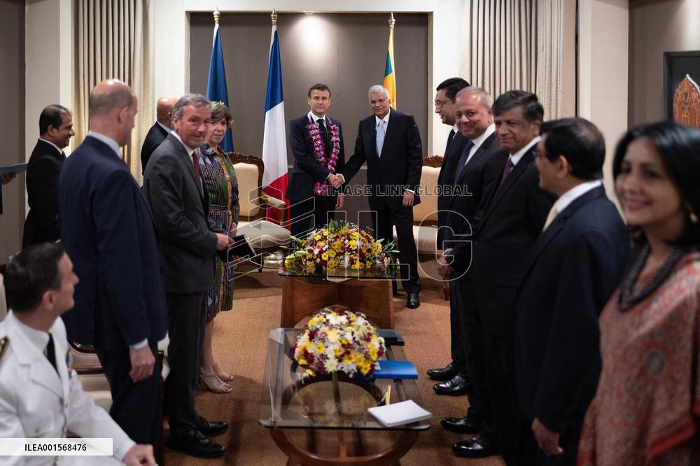 Emmanuel Macron meets Sri Lanka president - Colombo