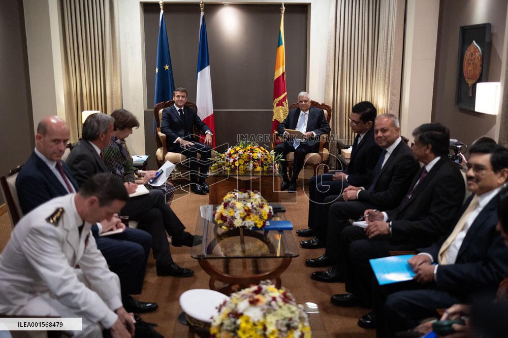 Emmanuel Macron meets Sri Lanka president - Colombo