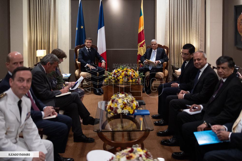 Emmanuel Macron meets Sri Lanka president - Colombo