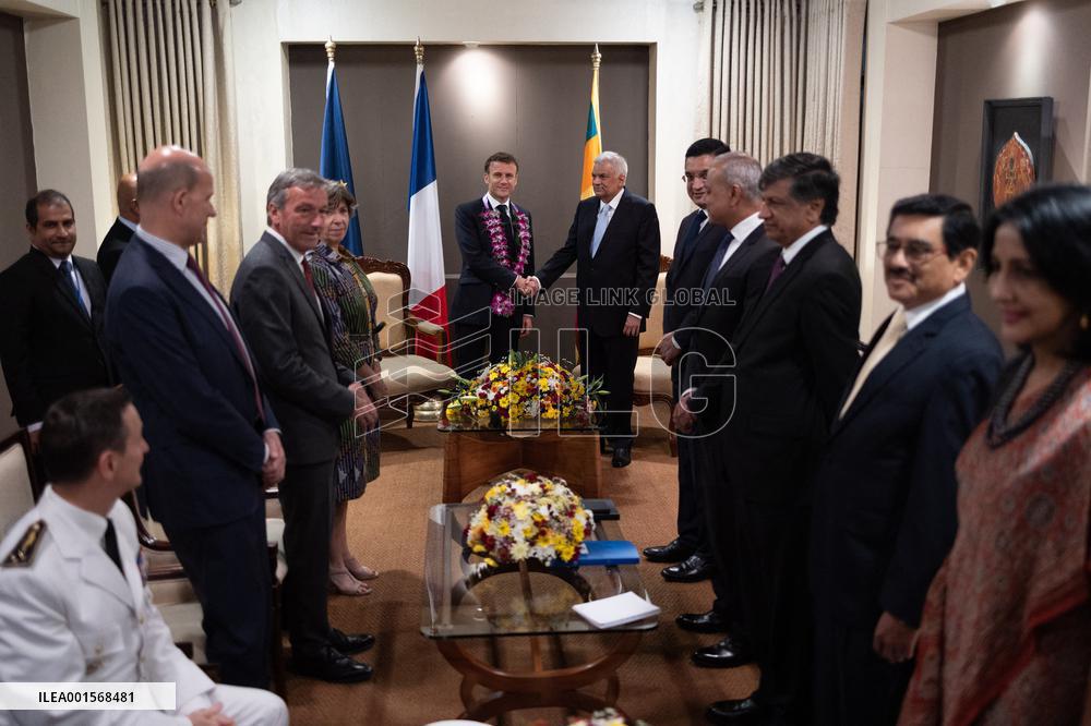 Emmanuel Macron meets Sri Lanka president - Colombo