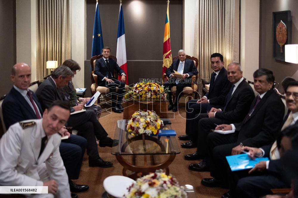 Emmanuel Macron meets Sri Lanka president - Colombo