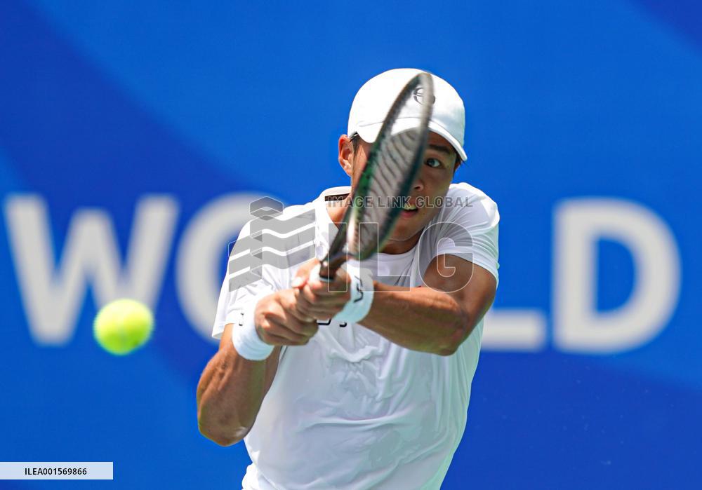 (Chengdu Universiade) CHINA-SICHUAN-CHENGDU-WORLD UNIVERSITY GAMES-TENNIS-MEN'S SINGLES