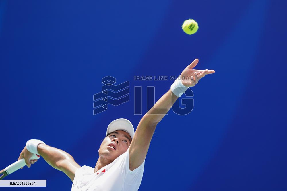 (Chengdu Universiade) CHINA-SICHUAN-CHENGDU-WORLD UNIVERSITY GAMES-TENNIS-MEN'S SINGLES