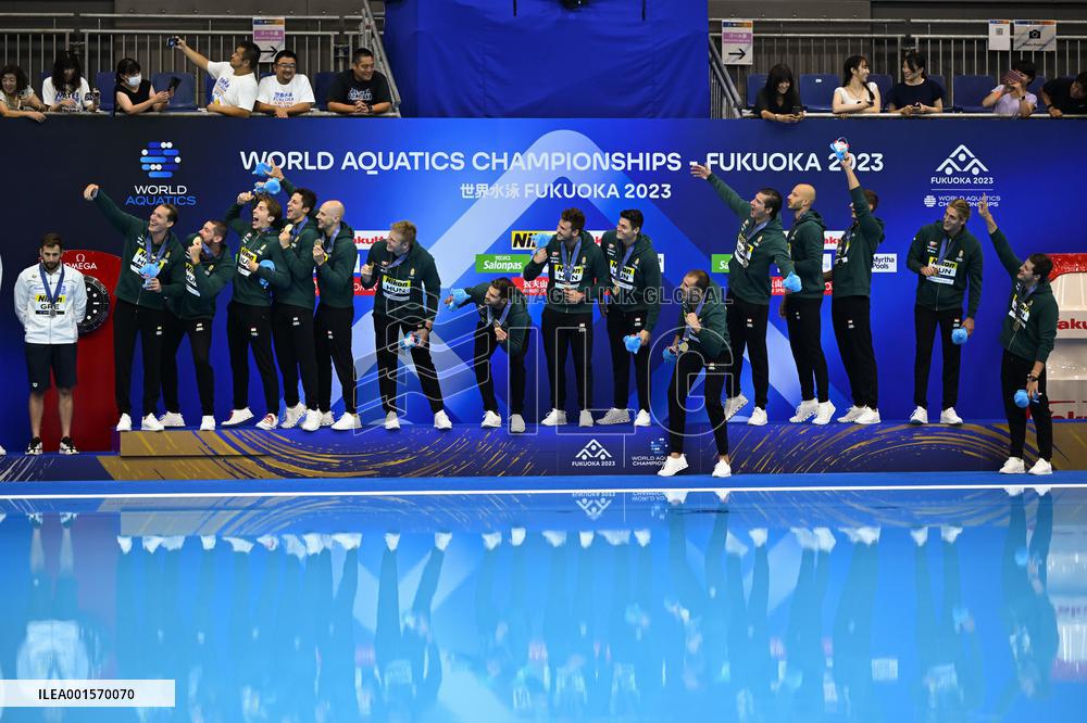 (SP)JAPAN-FUKUOKA-WORLD AQUATICS CHAMPIONSHIPS-WATER POLO-MEN-FINAL-GRE VS HUN