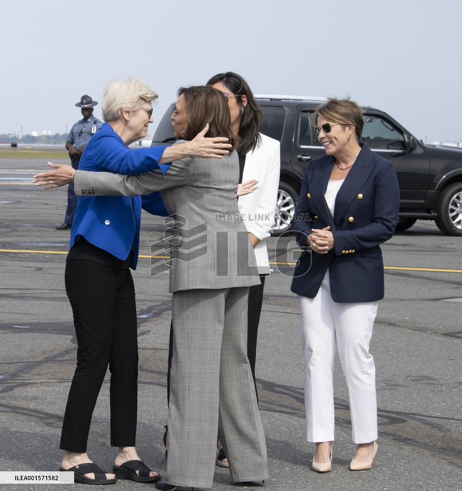 VP Harris  Arrives in Boston to Addresses the 2023 NAACP National Convention