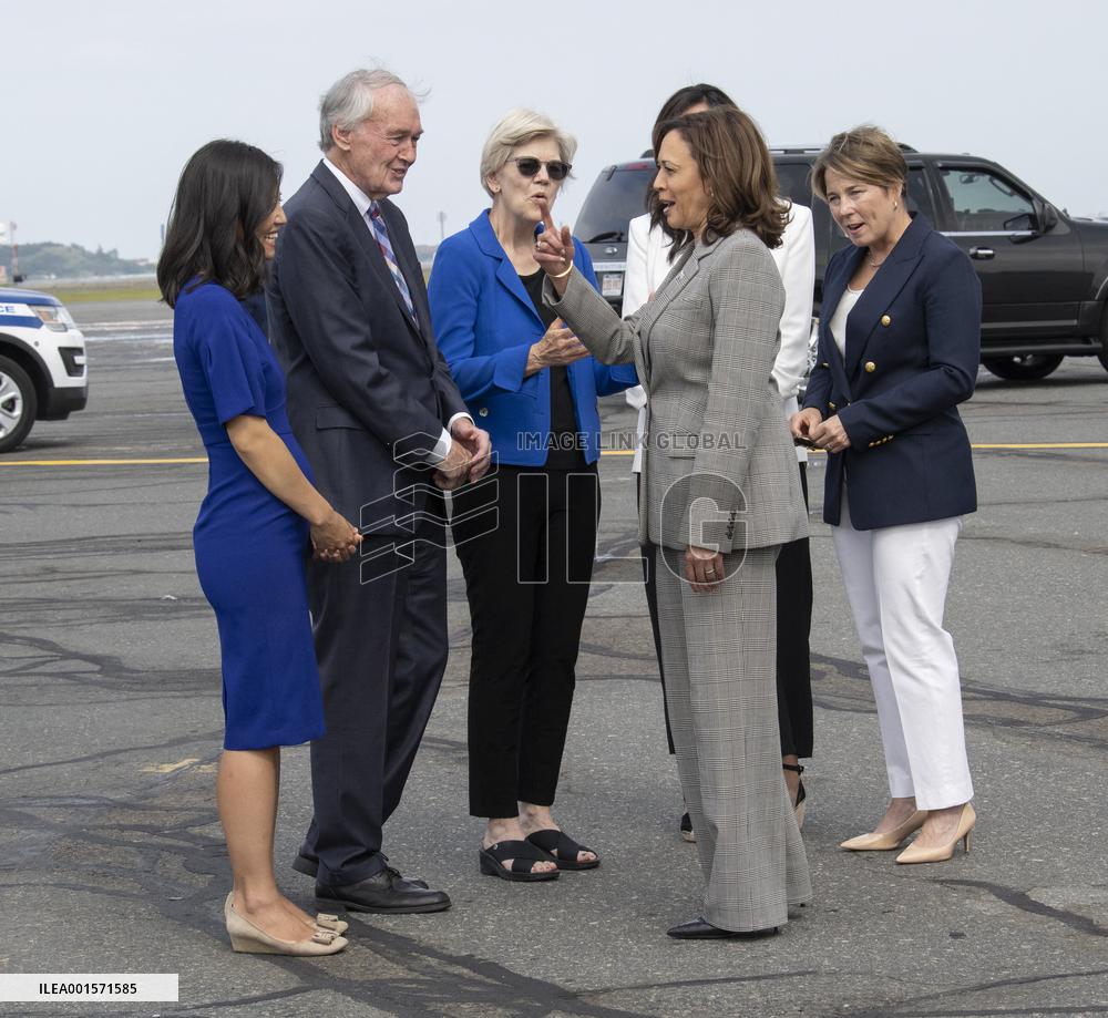 VP Harris  Arrives in Boston to Addresses the 2023 NAACP National Convention