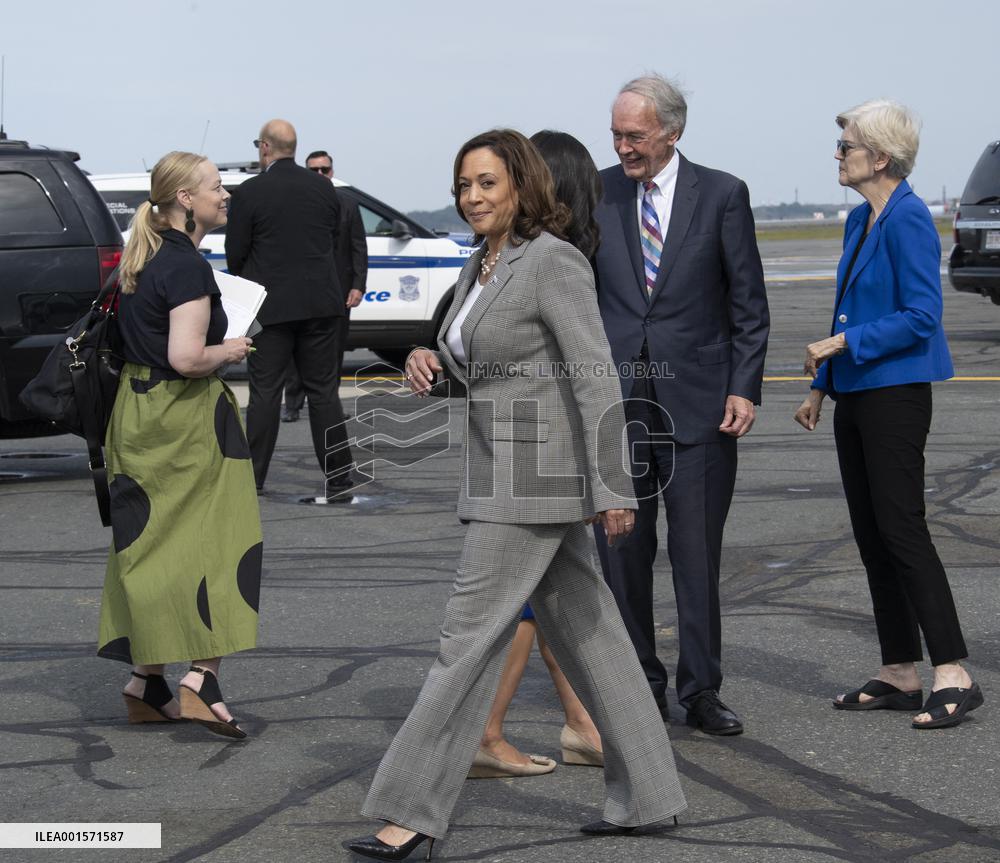 VP Harris  Arrives in Boston to Addresses the 2023 NAACP National Convention