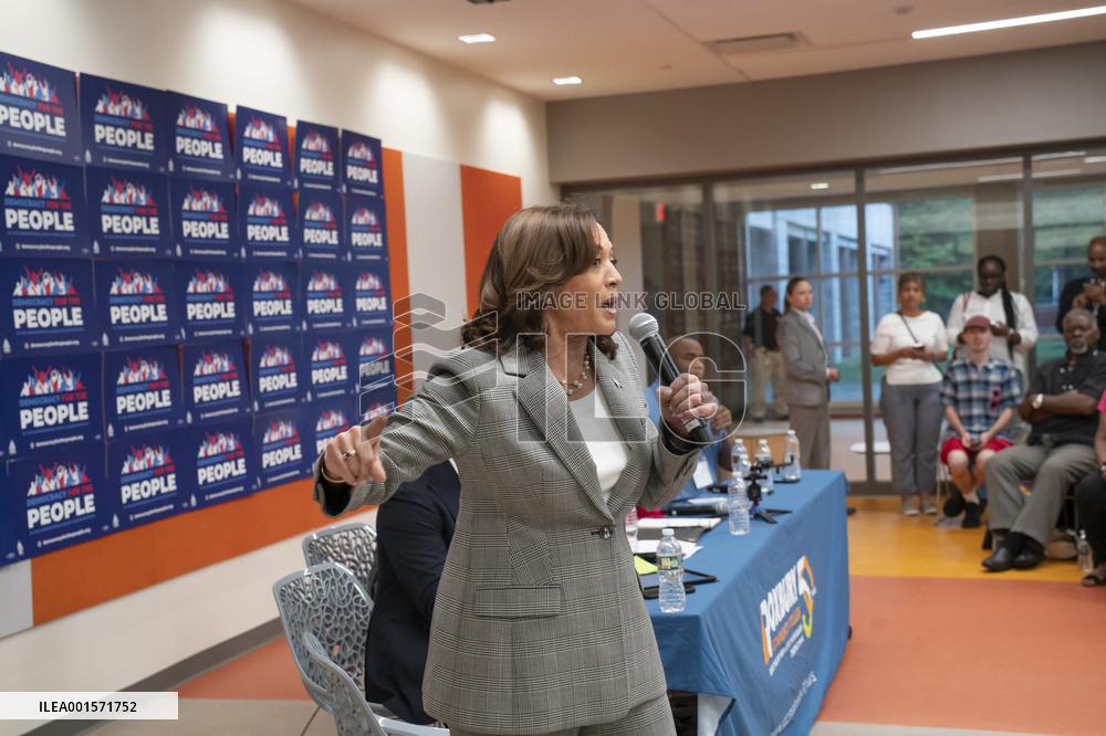 VP Harris at Roxbury Community College