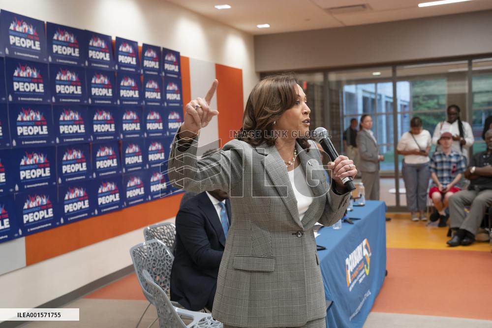 VP Harris at Roxbury Community College