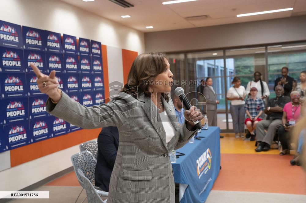 VP Harris at Roxbury Community College