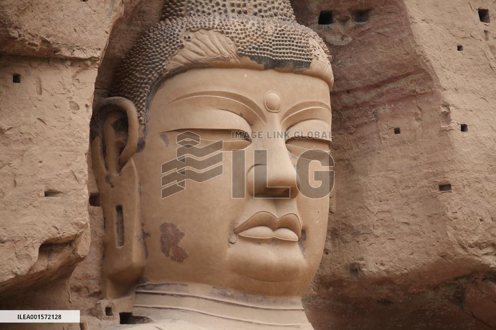 Maitreya Giant Buddha in Bingling Temple in Gansu, China