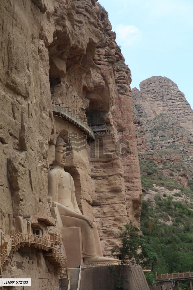 Maitreya Giant Buddha in Bingling Temple in Gansu, China