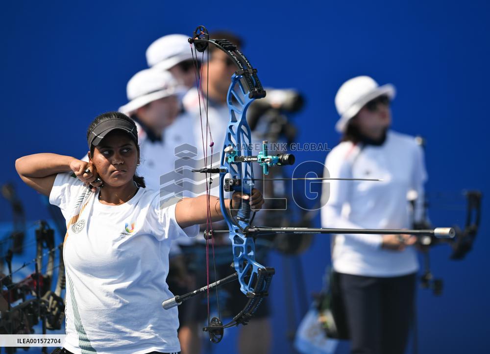 (Chengdu Universiade)CHINA-SICHUAN-CHENGDU-WORLD UNIVERSITY GAMES-ARCHERY(CN)