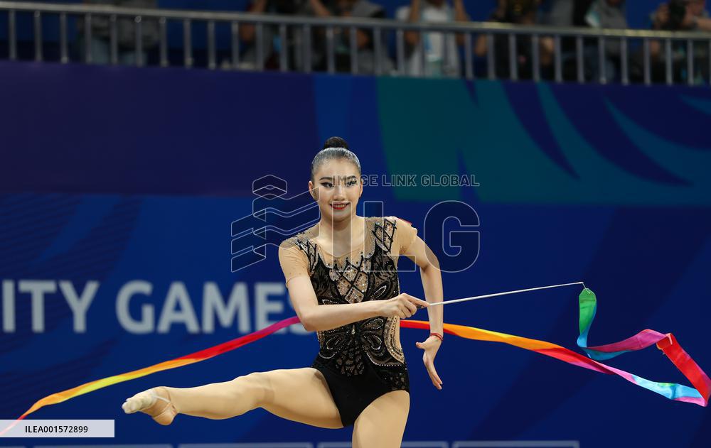 (Chengdu Universiade)CHINA-SICHUAN-CHENGDU-WORLD UNIVERSITY GAMES-RHYTHMIC GYMNASTICS(CN)