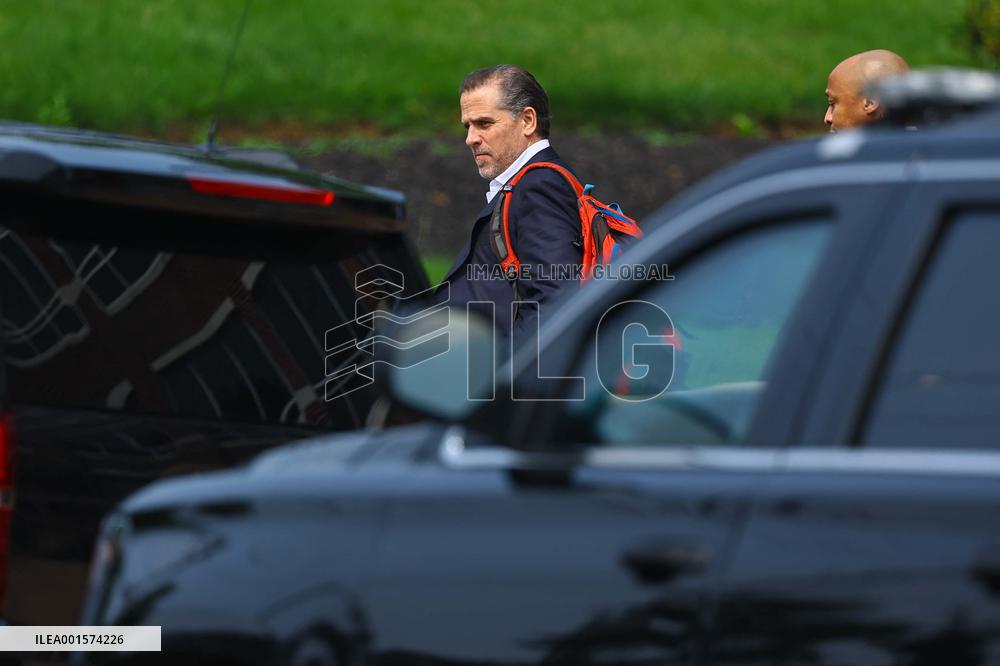 Hunter Biden Leaving Attorneys Office After Deposition In Laptop Defamation Case