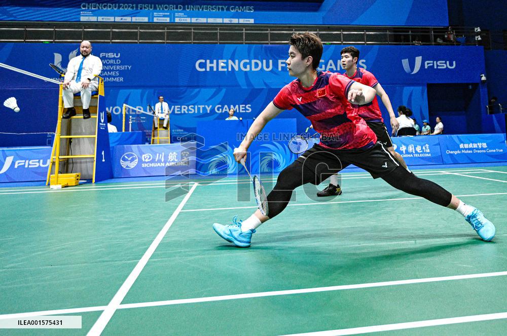 (Chengdu Universiade)CHINA-CHENGDU-WORLD UNIVERSITY GAMES-BADMINTON(CN)