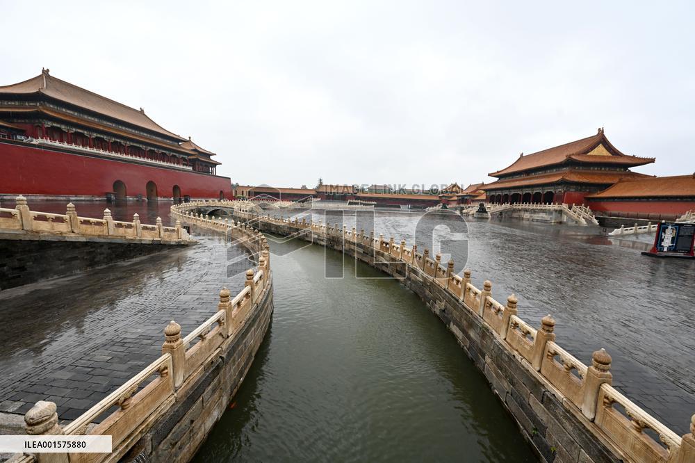 CHINA-BEIJING-THE FORBIDDEN CITY-DRAINAGE SYSTEM-RAINSTORMS WITHSTANDING (CN)