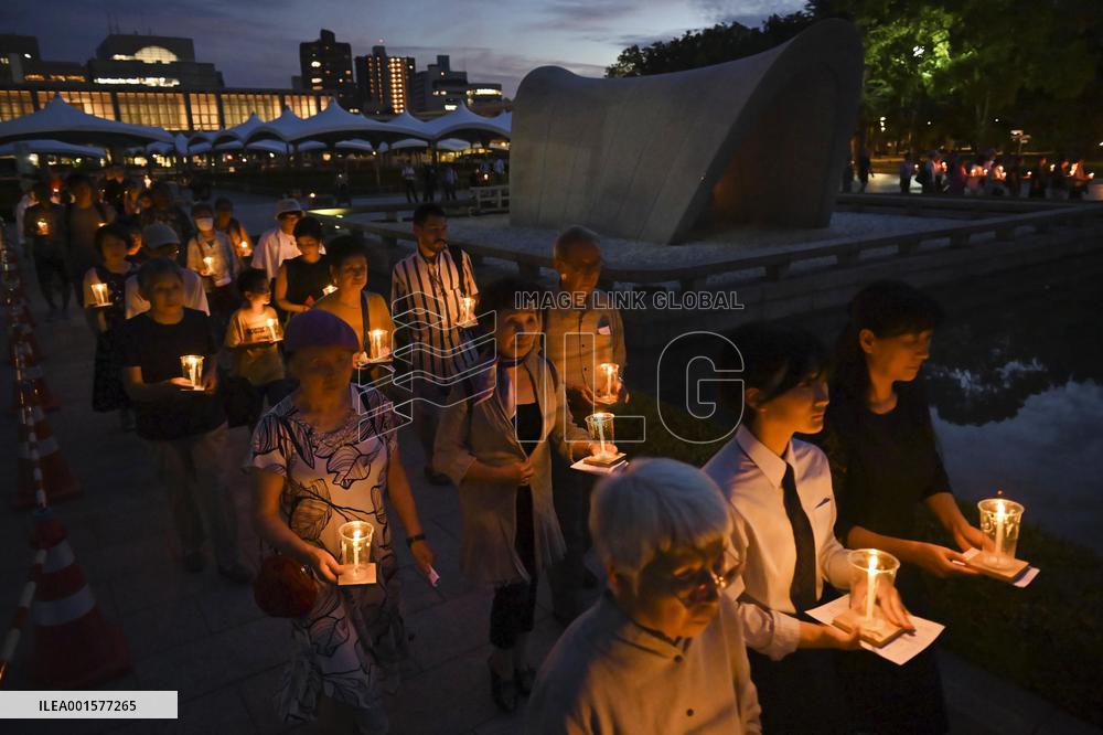 Candlelight memorial event in Hiroshima