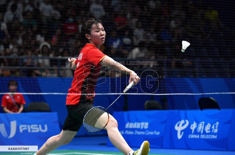 (Chengdu Universiade)CHINA-CHENGDU-WORLD UNIVERSITY GAMES-BADMINTON(CN)