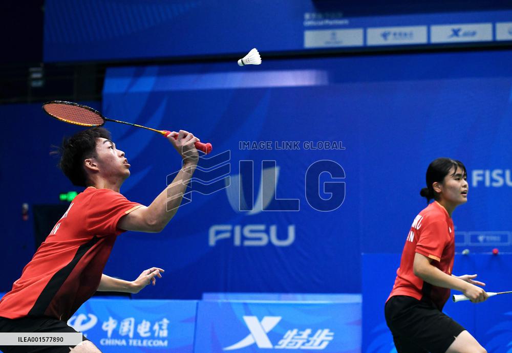 (Chengdu Universiade)CHINA-CHENGDU-WORLD UNIVERSITY GAMES-BADMINTON(CN)
