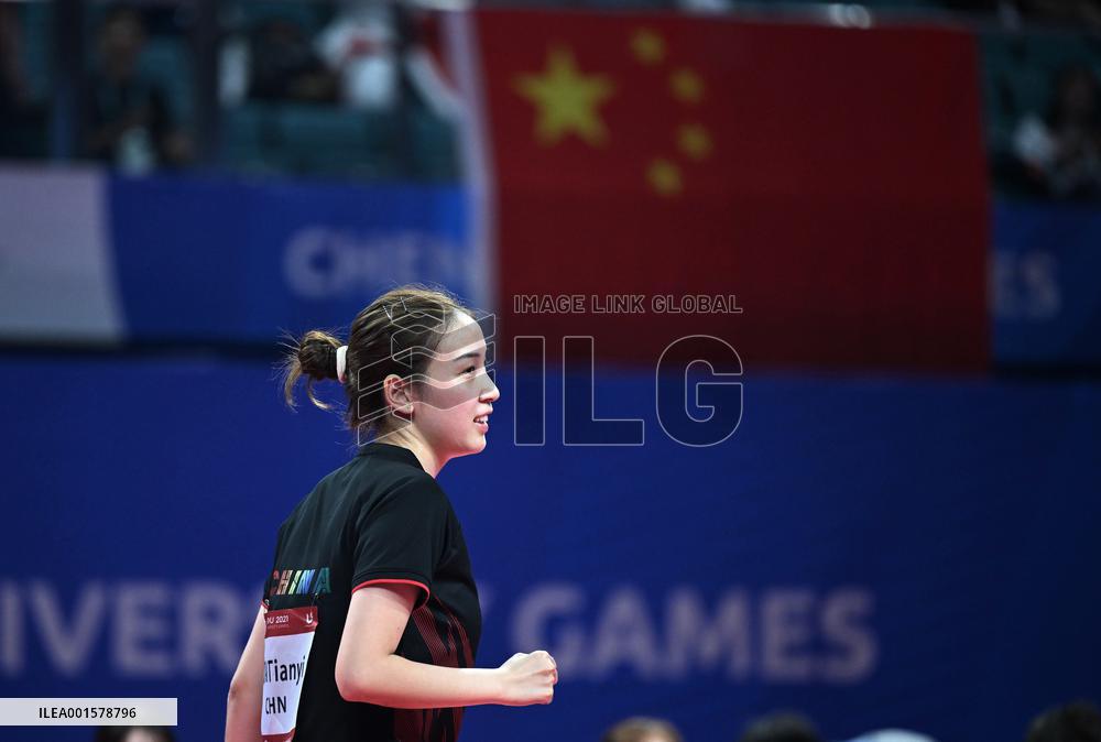 (Chengdu Universiade)CHINA-CHENGDU-WORLD UNIVERSITY GAMES-TABLE TENNIS(CN)