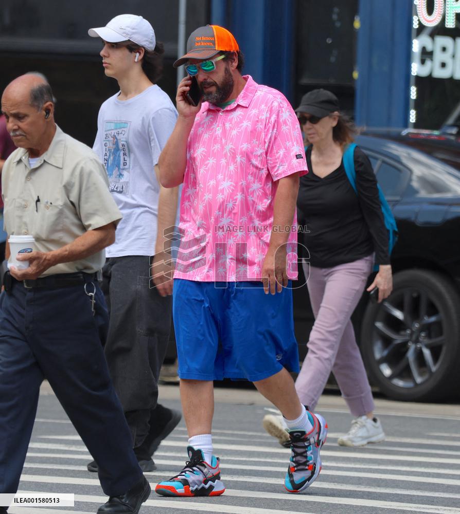 Adam Sandler Takes A Walk - NYC