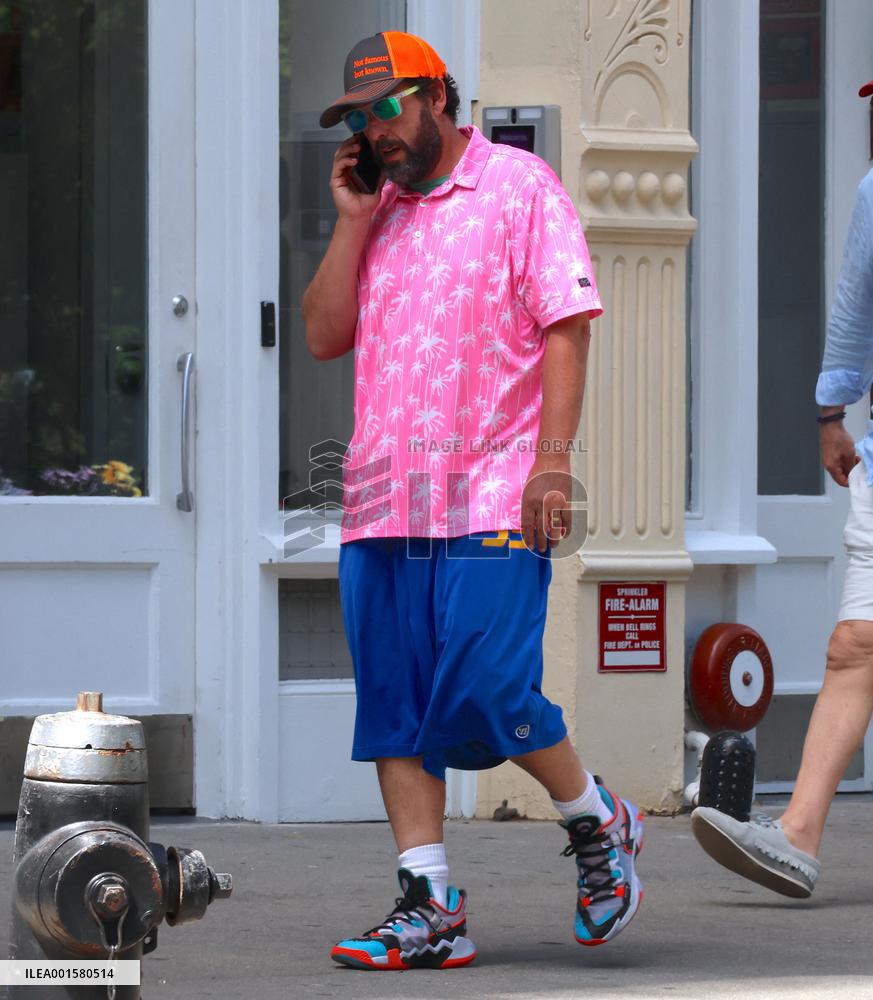Adam Sandler Takes A Walk - NYC