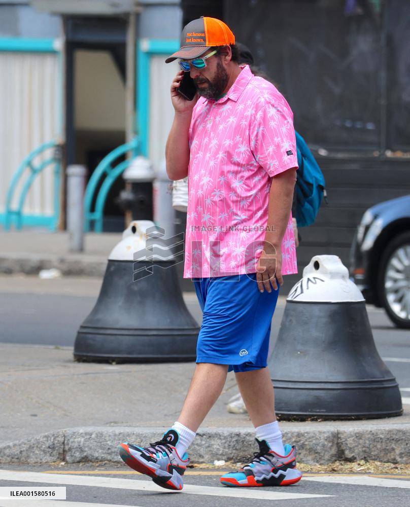 Adam Sandler Takes A Walk - NYC