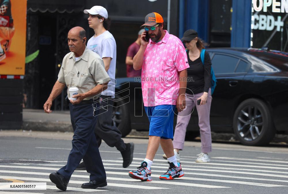 Adam Sandler Takes A Walk - NYC