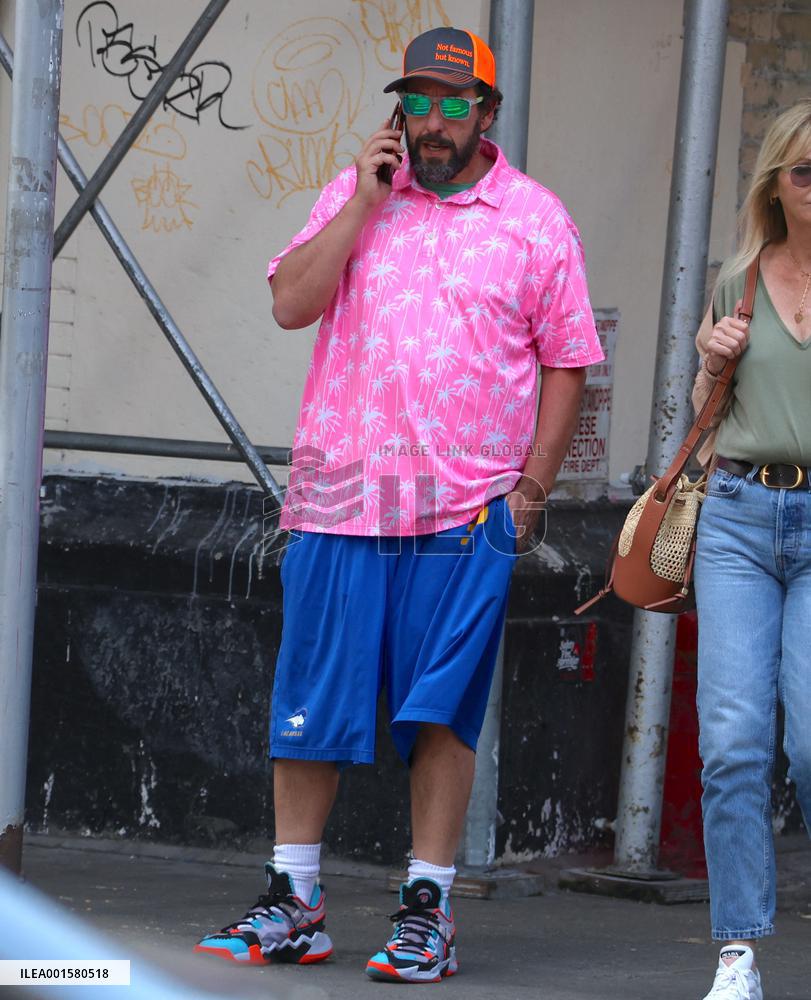 Adam Sandler Takes A Walk - NYC